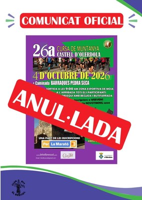 Anul·lada la cursa de muntanya castell d’Olèrdola