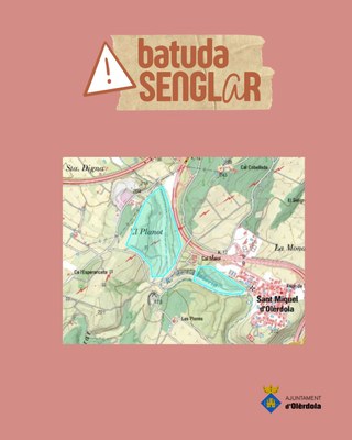 Aquest dissabte hi ha batuda per caçar porcs senglars a Cal Maiol i Molí d’en Coll