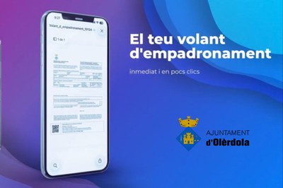 Des de l’APP Tràmit ja es poden demanar i descarregar els volants d’empadronament