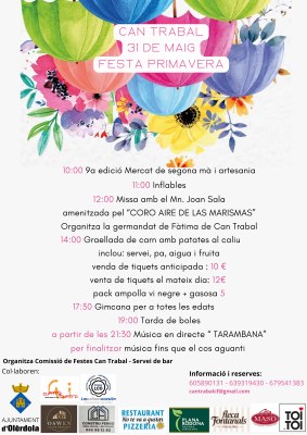 Dissabte Can Trabal viurà la Festa de la Primavera