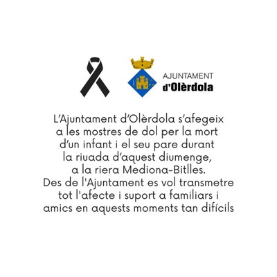 Dol per les dues morts causades per la riuada al Mediona-Bitlles
