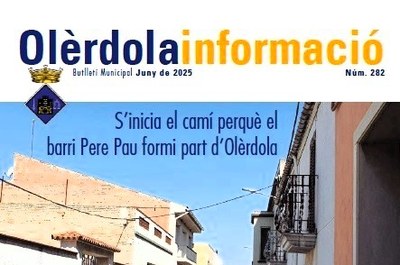 Editat el butlletí municipal “Olèrdola informació” d’aquest mes de juny