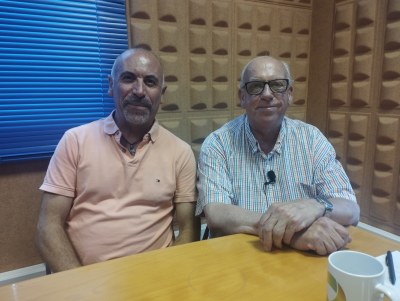 L'alcalde, Jordi Álvarez, amb Joan Enric Vidal