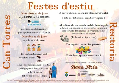 Els barris de Rectoria i Can Torres viuen la seva Festa aquest divendres i dissabte