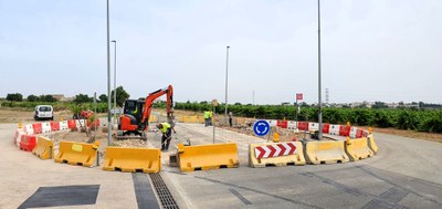 Iniciades les obres de millora d’accessibilitat de la rotonda d’accés a Sant Pere Molanta a la BV-2415