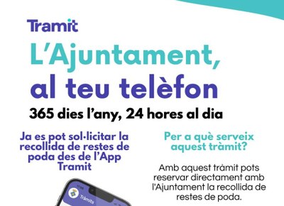Ja es pot sol·licitar la recollida de restes de poda des de l’App Tramit