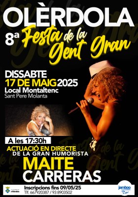L’humor de Maite Carreras a la 8a Festa de la Gent Gran d’Olèrdola