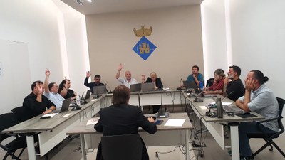 Ordenances fiscals aprovades i obra de la coberta de la pista de Sant Pere adjudicada