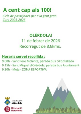 Passejada per a la gent gran “A cent cap als 100!” a Olèrdola