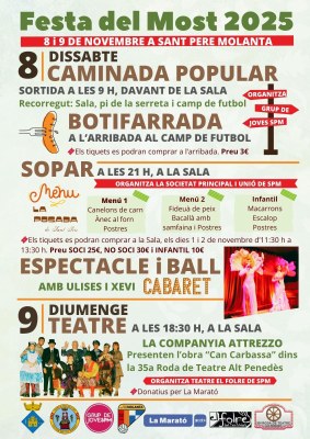 Venda de tiquets pel sopar de la Festa del Most de Sant Pere Molanta